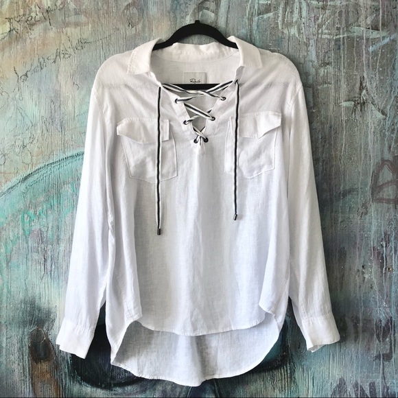 Rails Tops - 💜 3/$30 Rails Linen Blend | White Women’s Medium